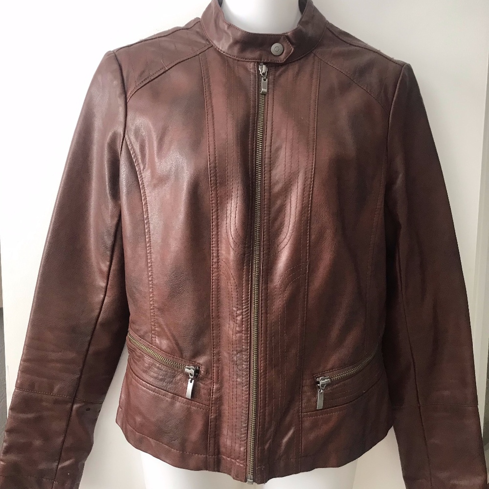 Brown Faux Vegan Leather